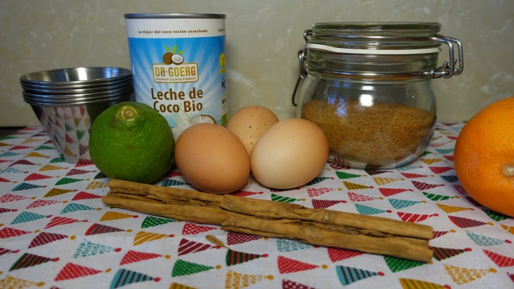 Flan de huevo con leche de coco