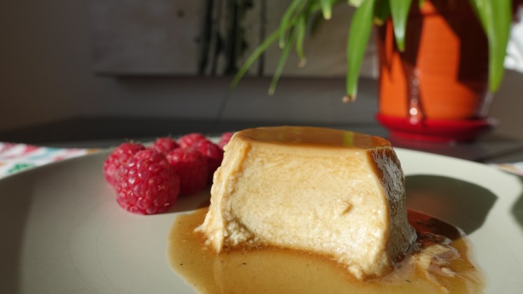 flan de huevo con leche de coco