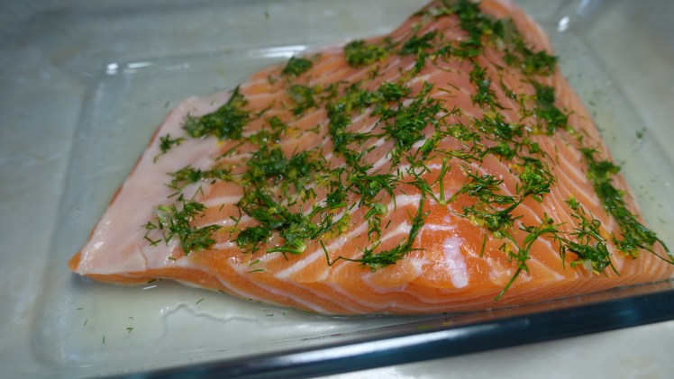 salmon al horno con miel y mostaza