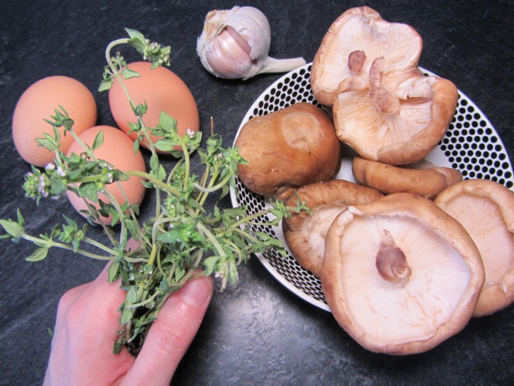 revuelto setas shitake