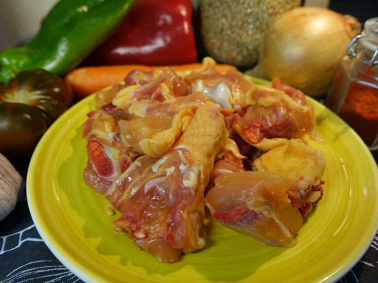 Trigo sarraceno con verduras y pollo de corral