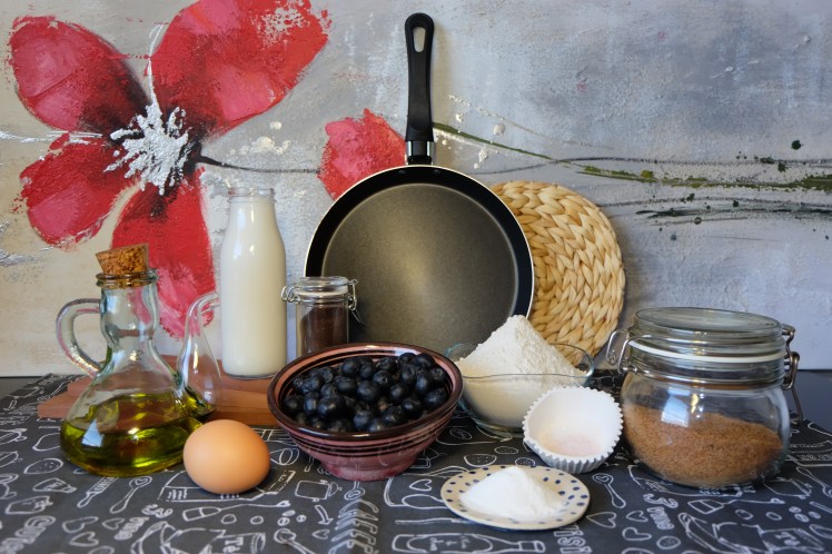 tortitas con arandanos