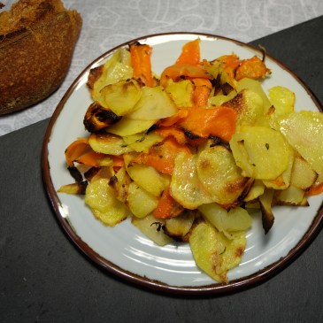 verduras al horno con limón y tomillo