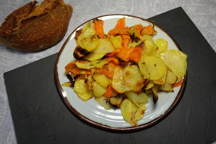verduras al horno con limón y tomillo