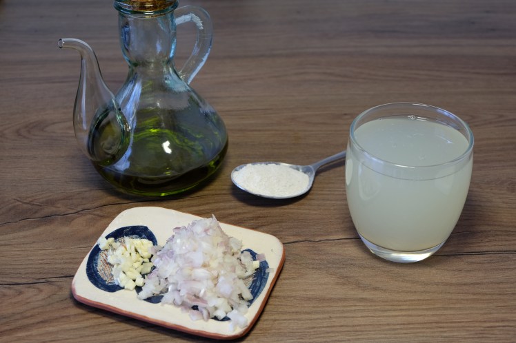 popietas de gallo y calabacín