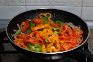 Pizzetas de pimientos y sardinas