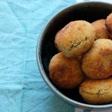 Zucchini balls o croquetas de calabacin