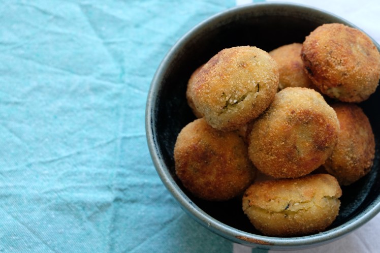 Zucchini balls o croquetas de calabacin