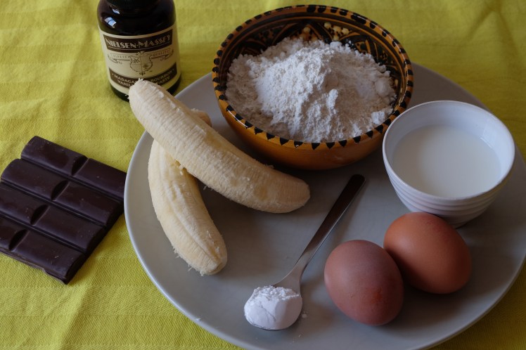 Tortitas de plátano y chocolate
