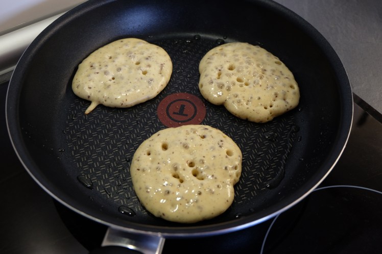 Tortitas de plátano y chocolate