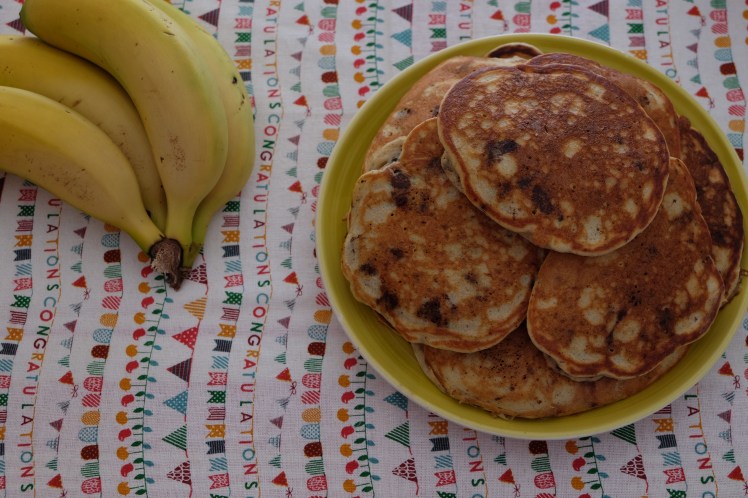 Tortitas de plátano y chocolate