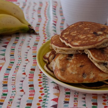 Tortitas de plátano y chocolate