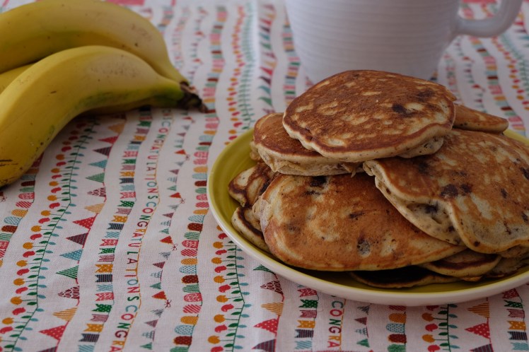 Tortitas de plátano y chocolate