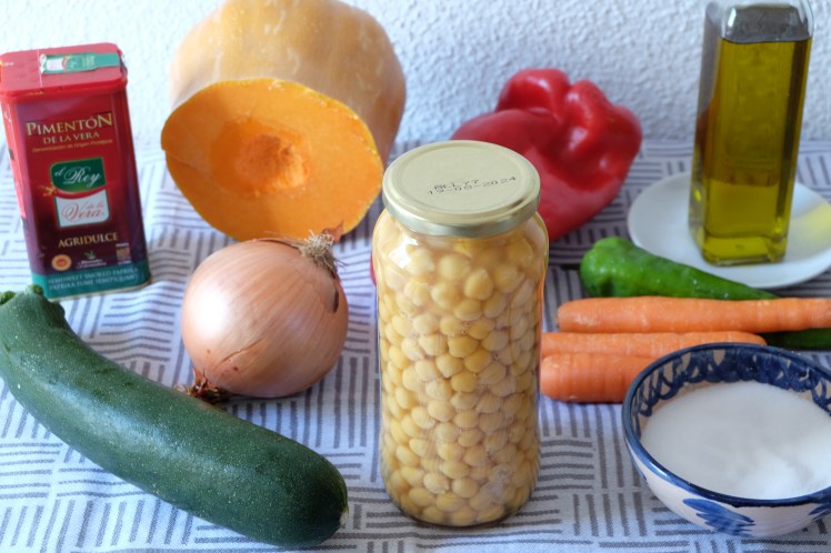 Garbanzos con verduras