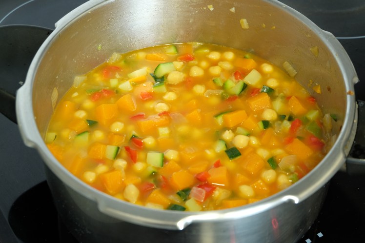 Garbanzos con verduras