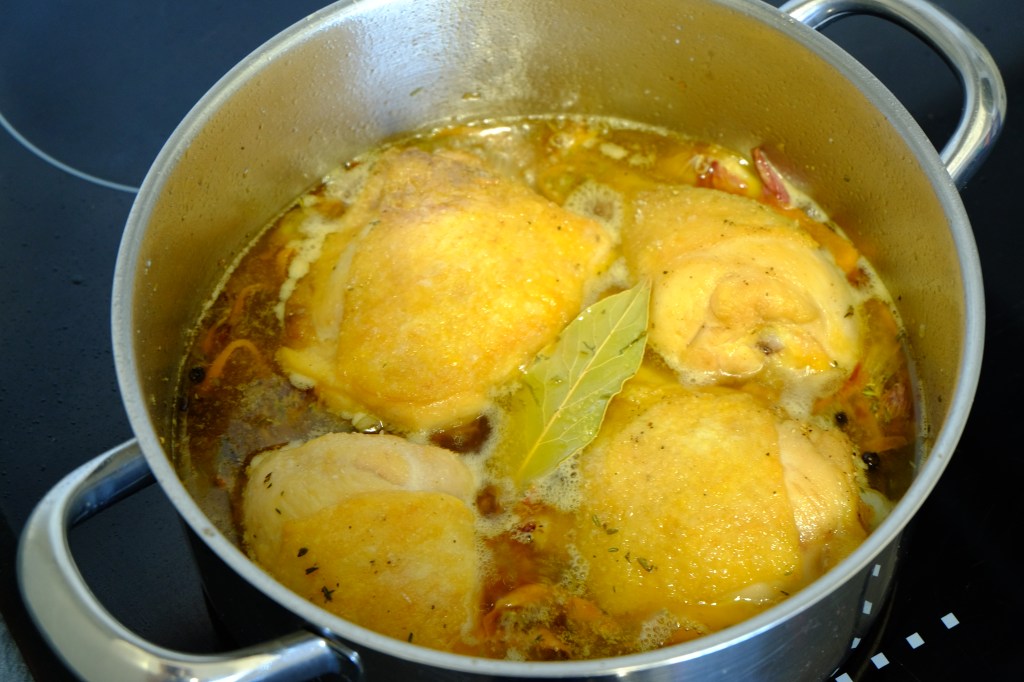 Muslos de pollo en escabeche