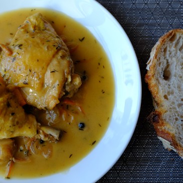 Muslos de pollo en escabeche