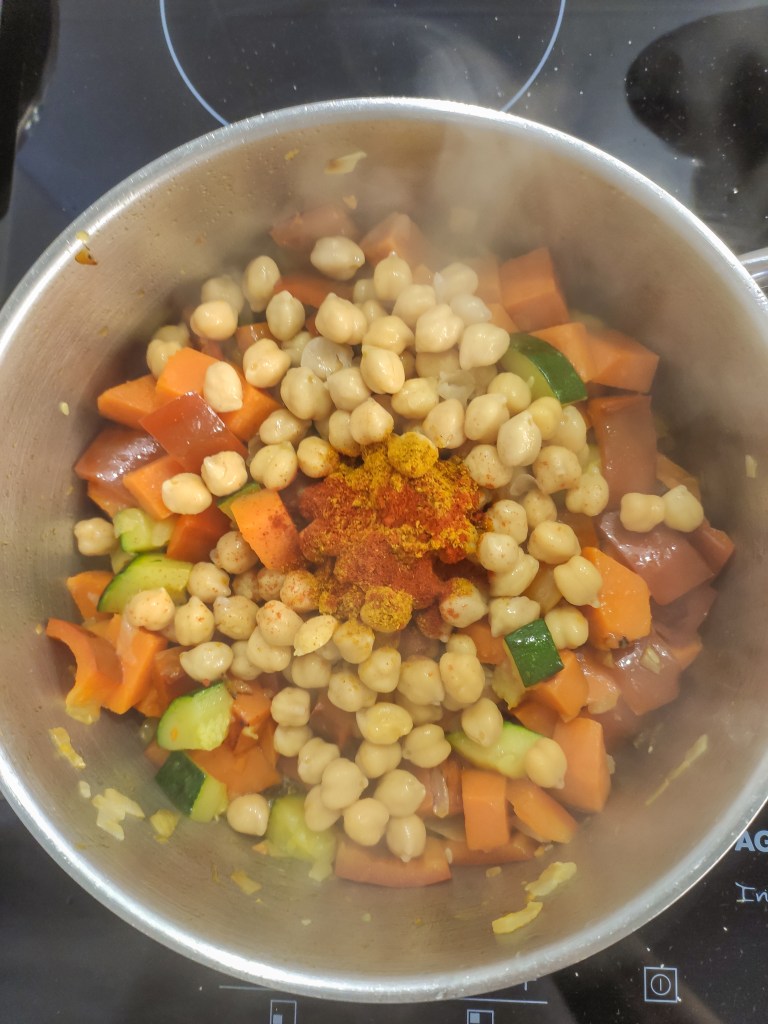 curry de verduras y garbanzos