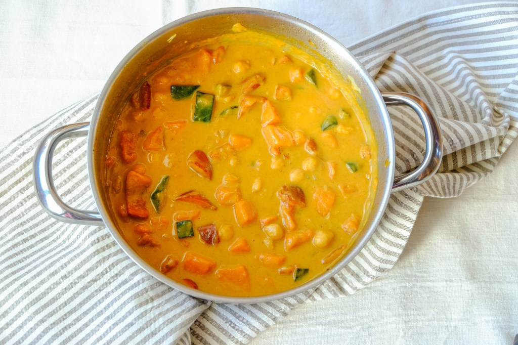curry de verduras y garbanzos
