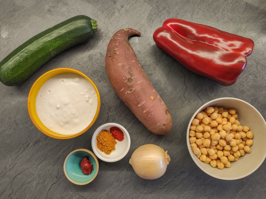 curry de verduras y garbanzos