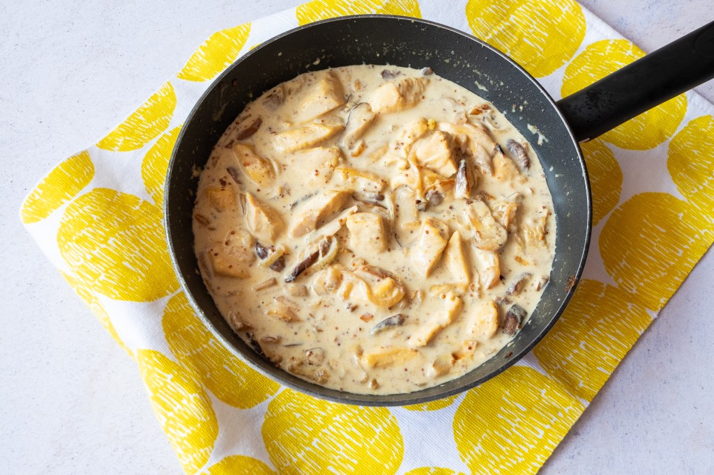 pollo cremoso con mostaza