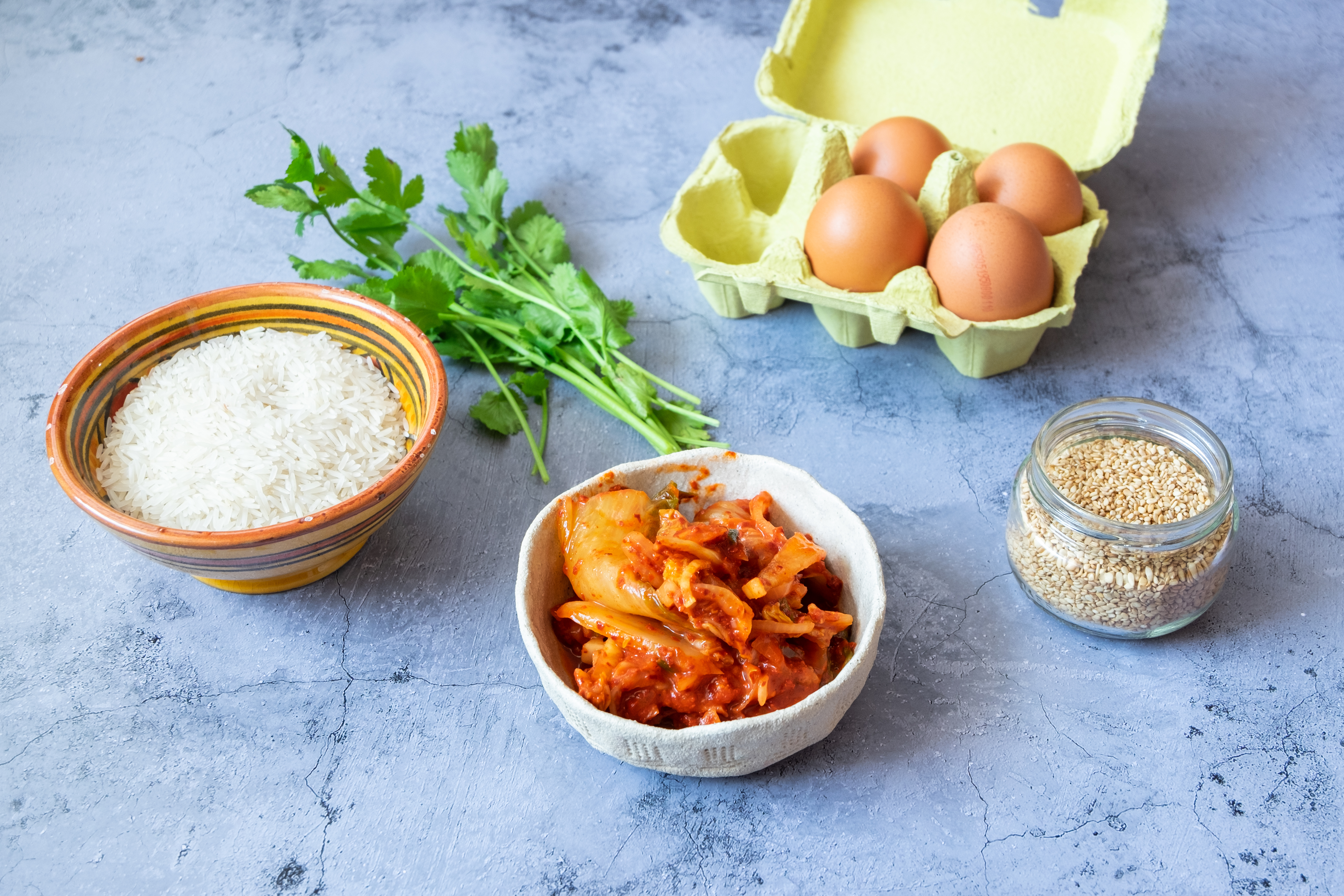 Huevos coreanos con arroz