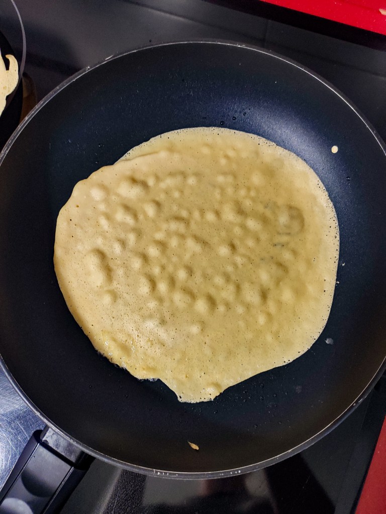crepes con harina de garbanzos o crepes socca